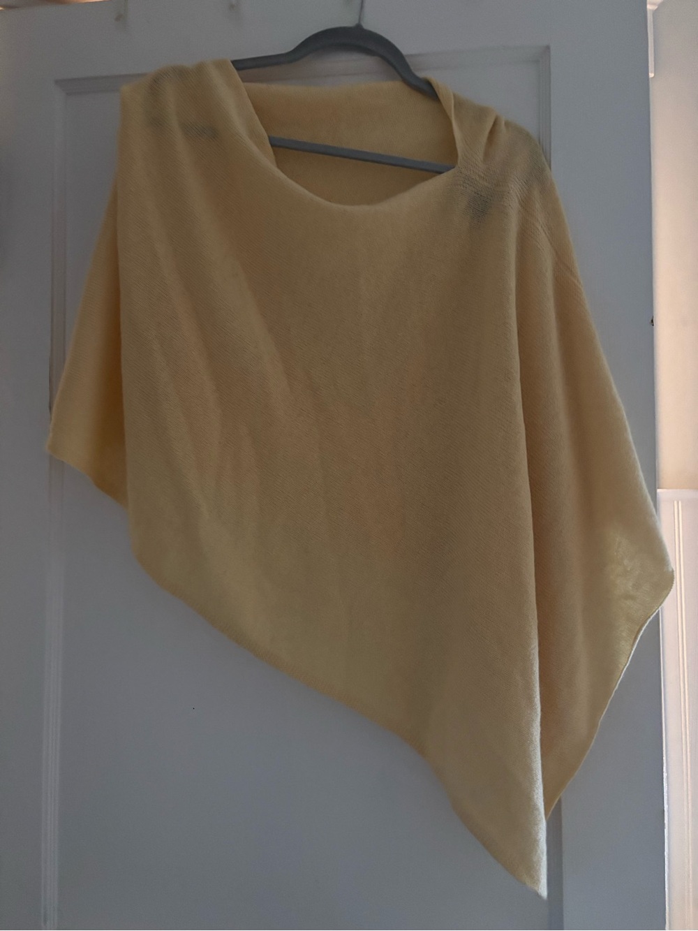 Soft Yellow Women's Poncho Sweater